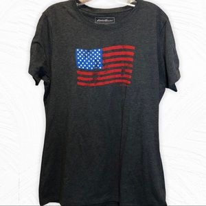 Eddie Bauer American Flag Tee Shirt